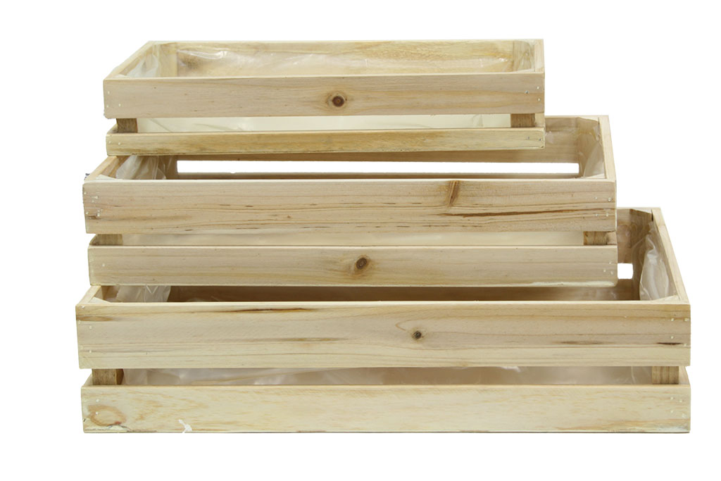 Caja madera natural s/3