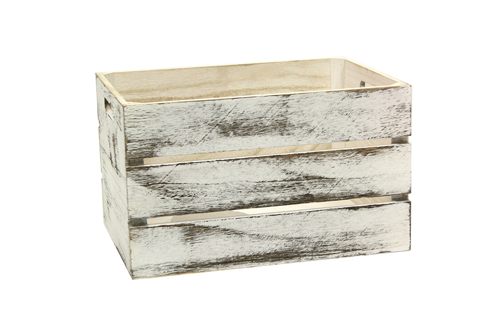 Caja madera blanca