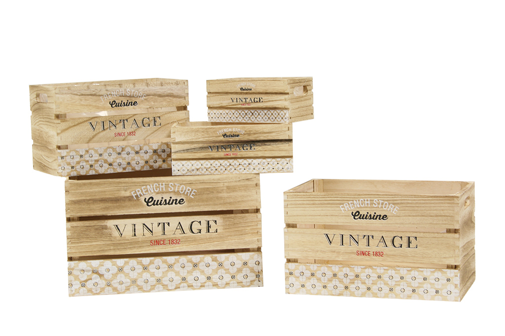 Caja madera french store s/5