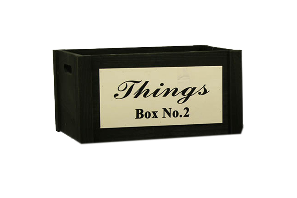 Caja madera bicolor things