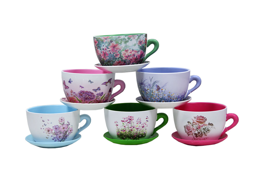 Macetero tazas flowers variety