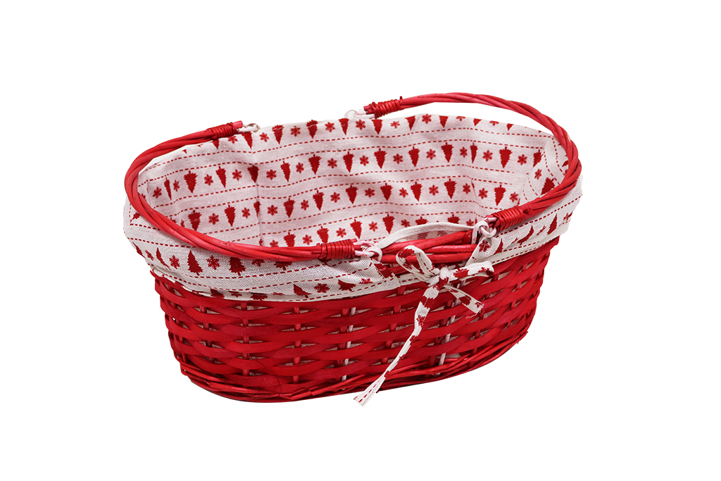 Cesta mimbre asas abatibles  navidad