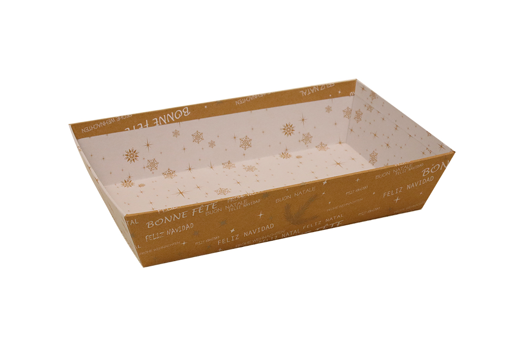 Plateau en carton kraft de Noël