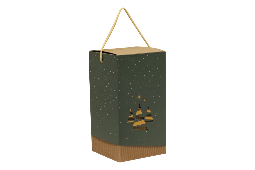 Boîte en carton sapin de Noël