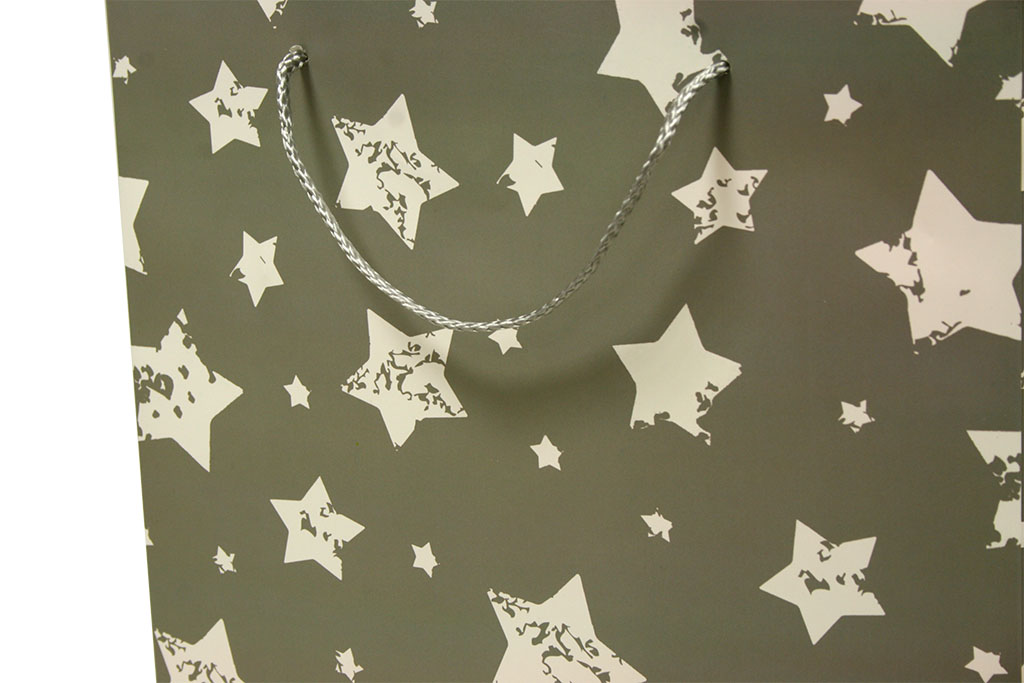 Bolsa c/estrellas gris claro