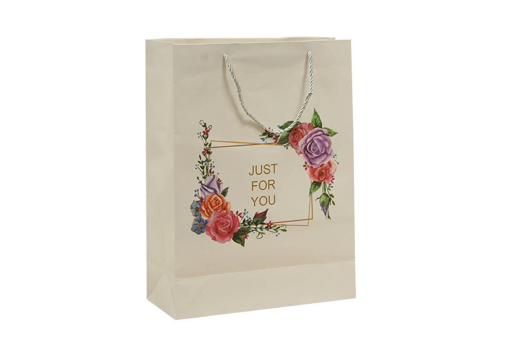 Bolsa blanca de regalo just for you pequeña