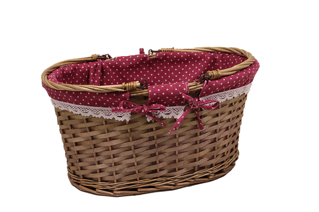 Panier en osier avec tissu