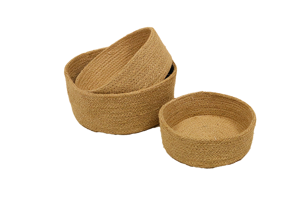 Plateau en jute naturel s/3