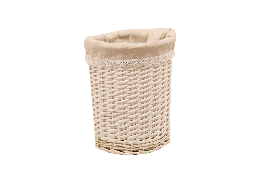 Papelera redonda mimbre