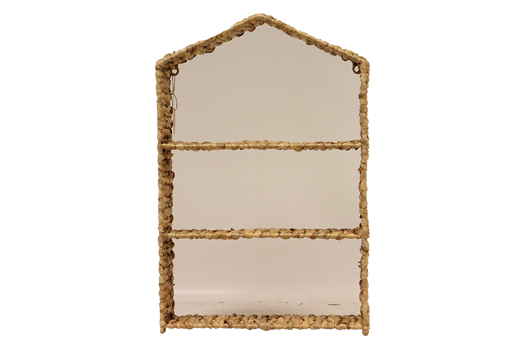 Étagère en forme de maison en jacinthe d’eau