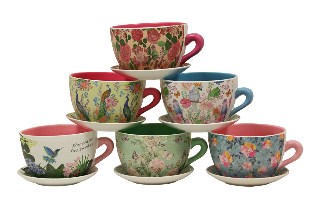 Macetero tazas birds & flowers
