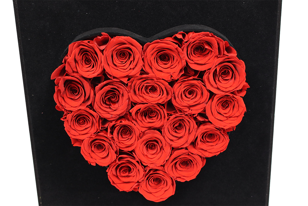 corazón de rosas
