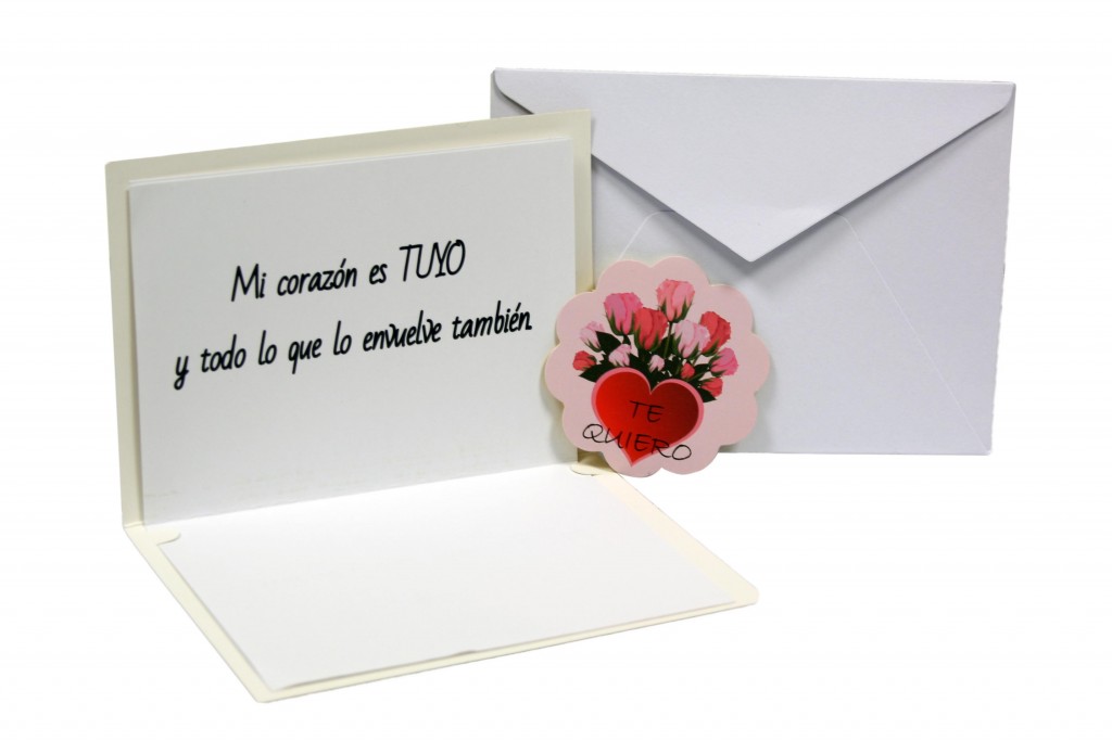 Tarjeta amor - pizarra te quiero