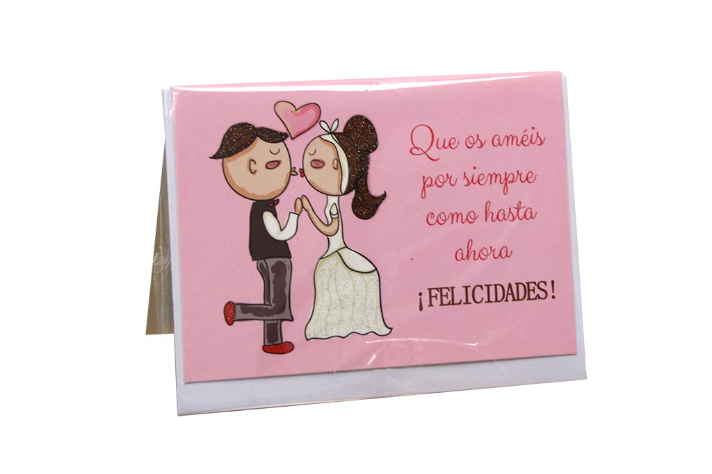 Tarjeta boda - pareja de novios