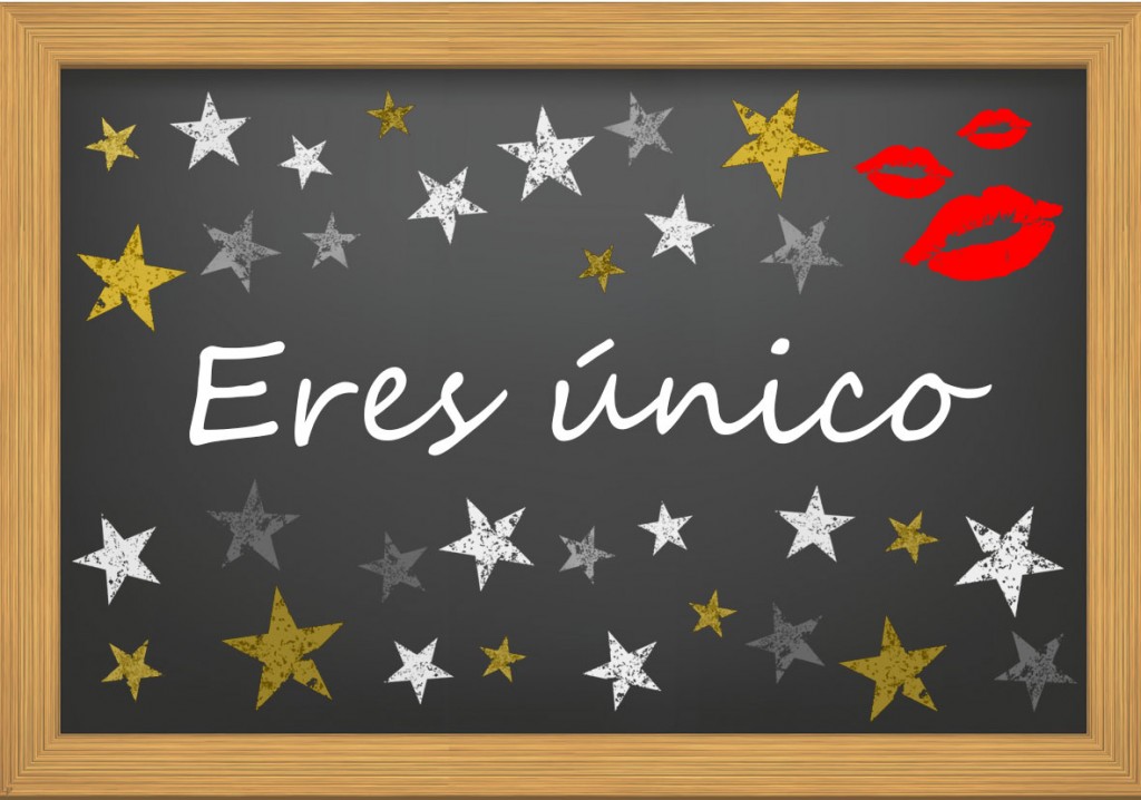 Tarjeta para él - marco con estrellas