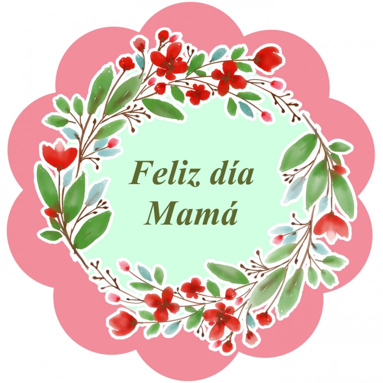 Stickers dia de la madre - marco floral