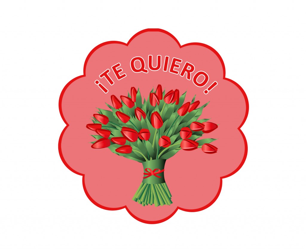Stickers amor - ramo de tulipanes