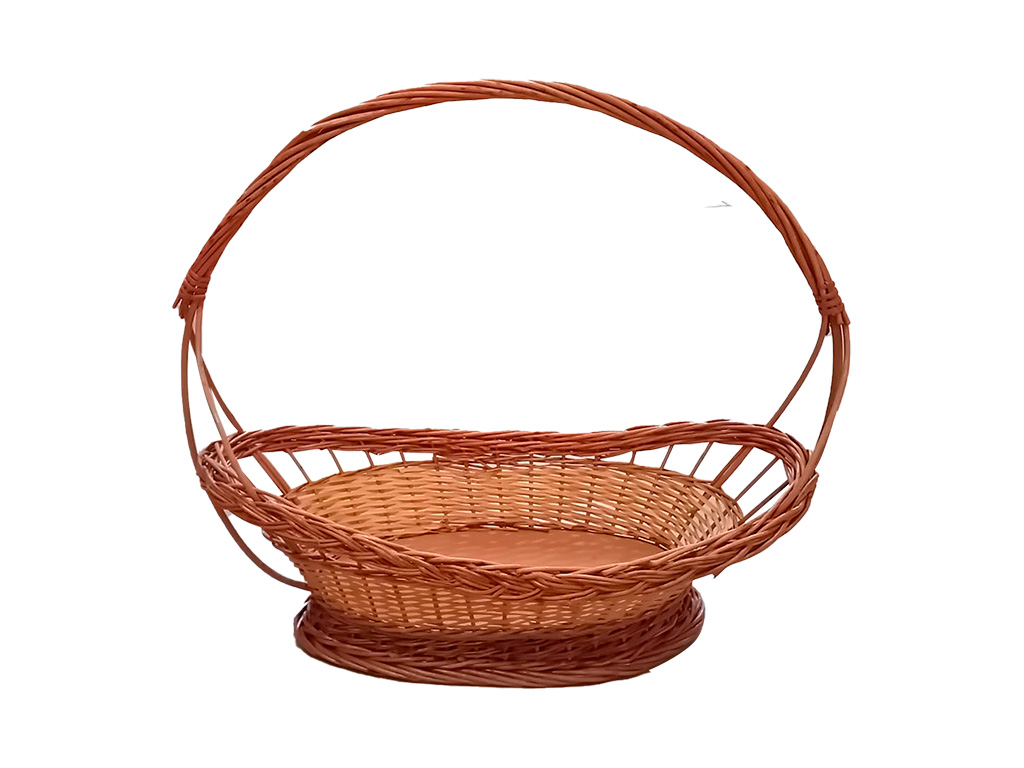 Cesta de mimbre y paja mediana