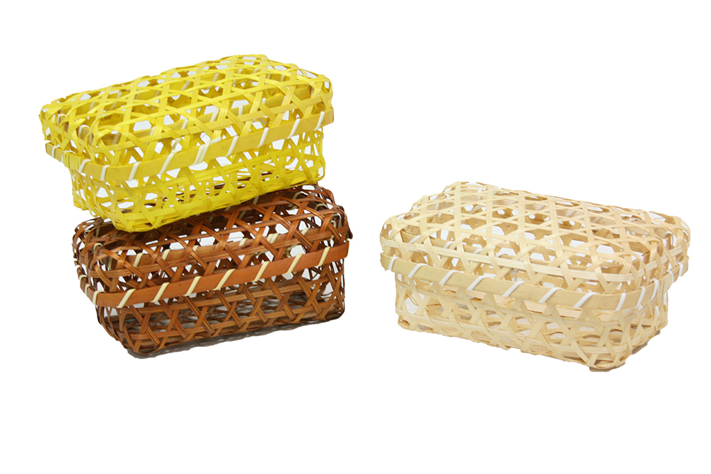 Cajitas bambu de 3 coleres s/3
