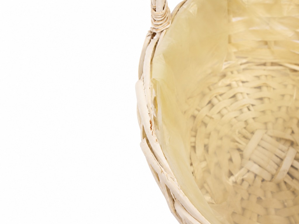 Cesta mimbre blanco s/2