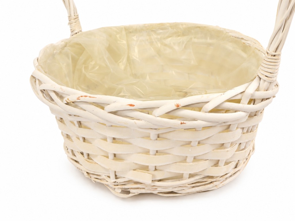Cesta mimbre blanco s/2