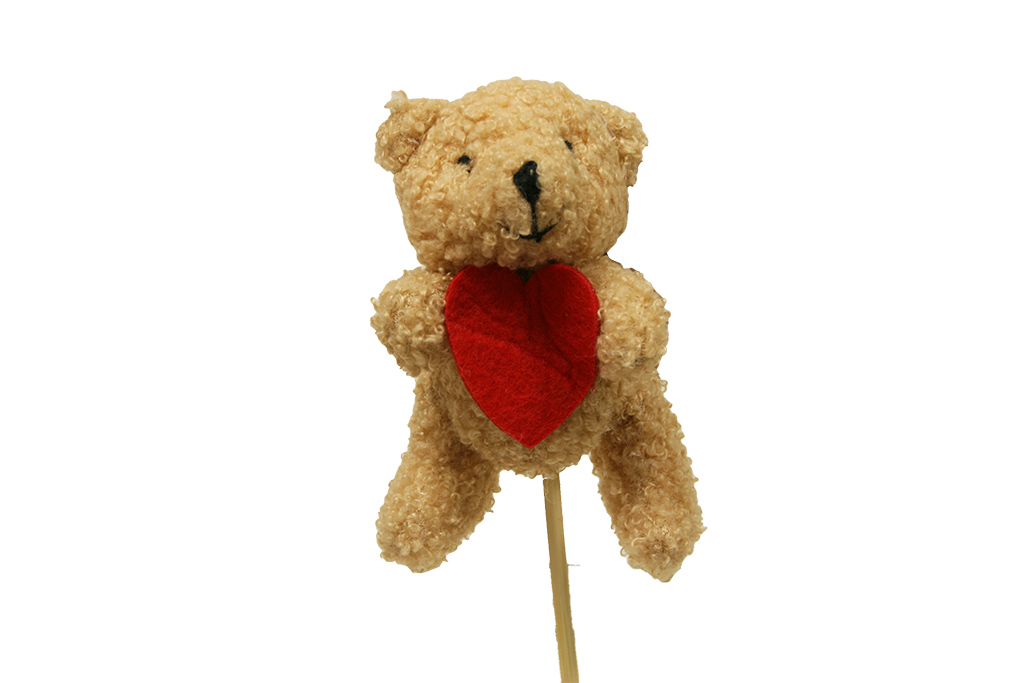 Peluche oso con corazon s/25