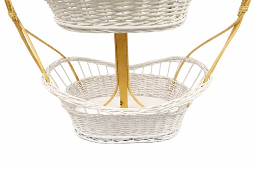 Panier à trois étages blanc