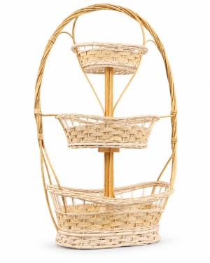 3-tier white basket