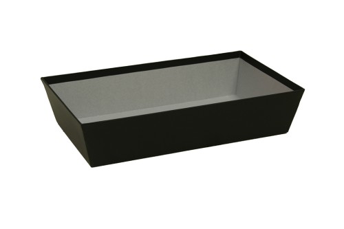 Bandeja carton negro-plata