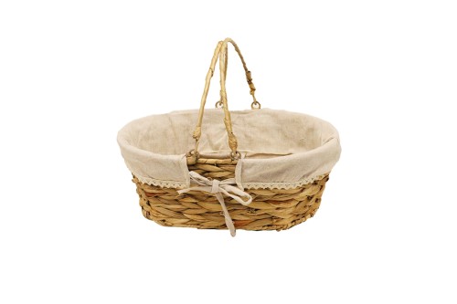 Cesta mimbre con tela
