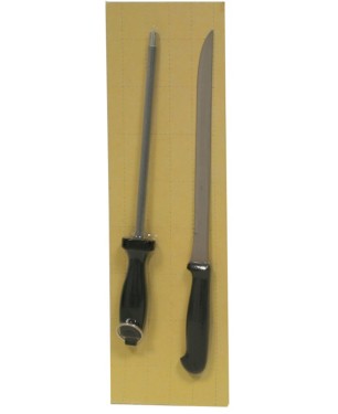 Cuchillo + chaira en blister