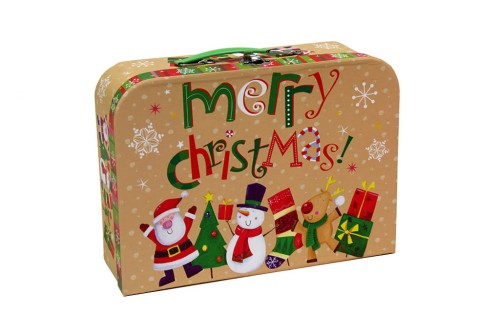 Maleta carton merry christmas s/3