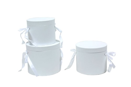 White transparent cardboard jar s/3