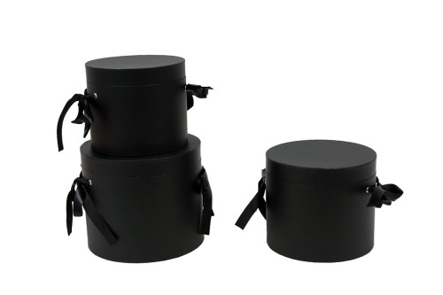 Black transparent cardboard jar s/3