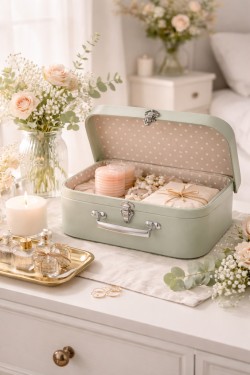 Maletita carton gris set/3
