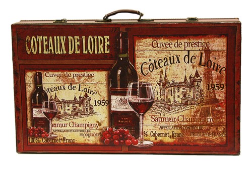 Maleta madera coteaux - 6 botellas