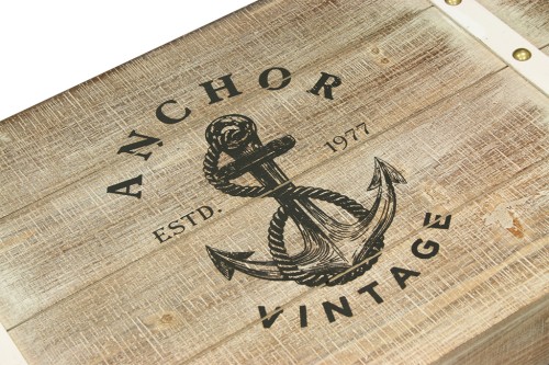 Baul blanco anchor vintage