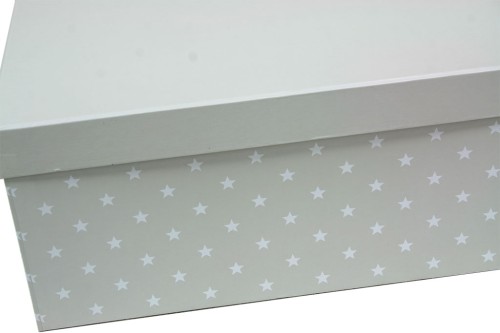 Caja gris con estrellas blancas s/10