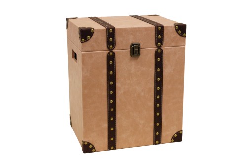 Boîte porte-bouteilles beige – 6 bouteilles