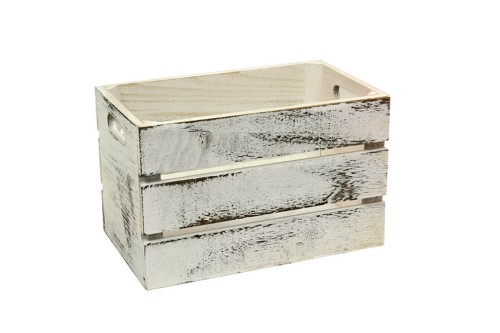 Caja madera blanca