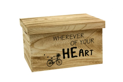 Caja madera wherever of you heart