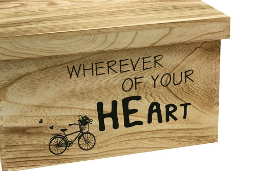 Caja madera wherever of you heart