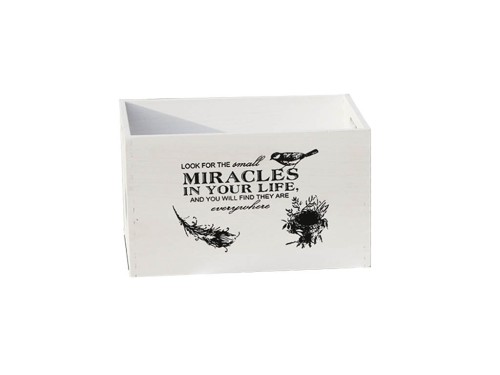 Caja madera blanca miracles