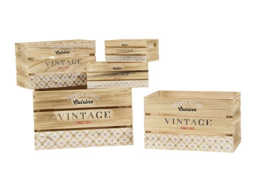 Caja madera french store s/5