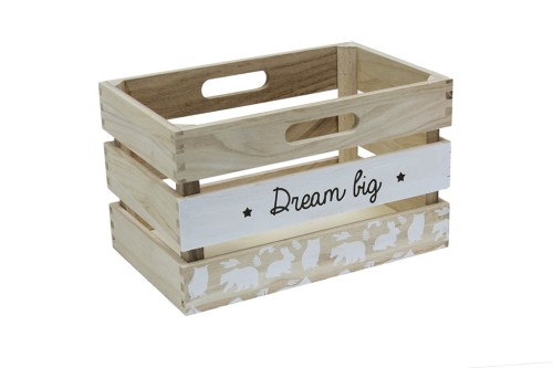 Caja beige con blanco