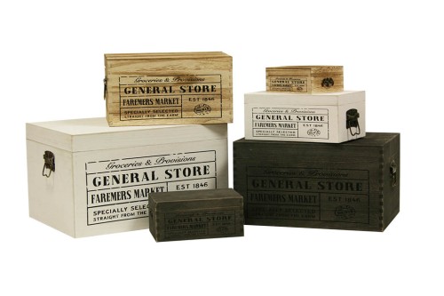 Caja de madera general store s/6