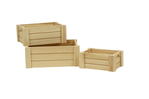 Caja de madera natural s/3