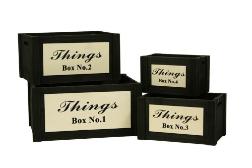 Caja de madera bicolor things s/4