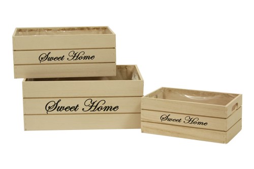 Caja madera sweet home s/3