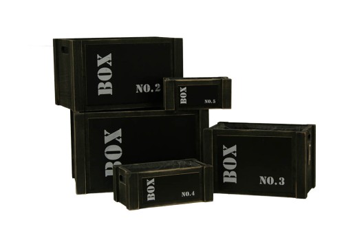 Caja madera negro box s/5